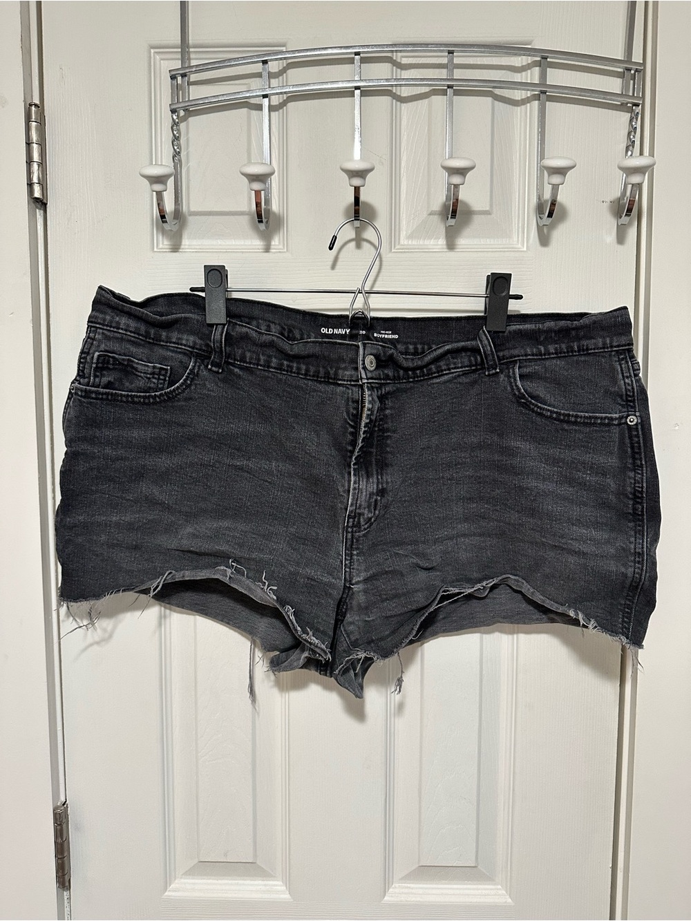 Old Navy Black Frayed Denim Cutoff Shorts